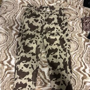 Cow Print Pants